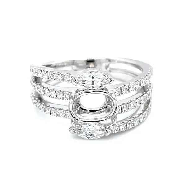 7x5 oval semi-mount-18kw Image 3 Bryan Jewelry Prattville, AL