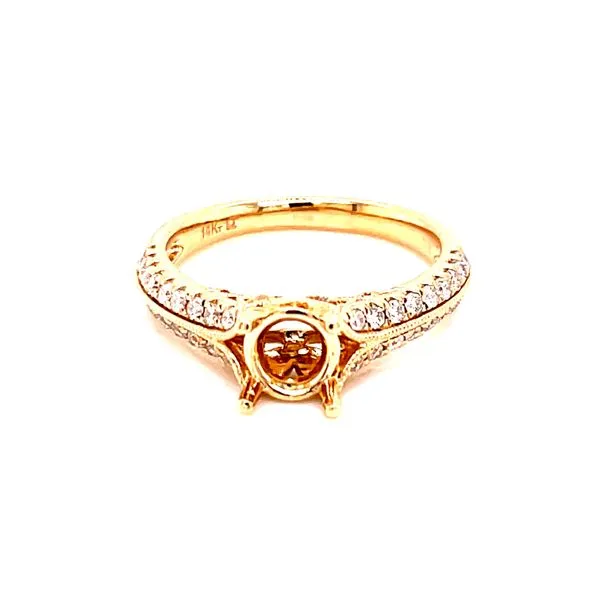 14 Yellow Gold & Diamond Pave' Set Semi-mount Bryan Jewelry Prattville, AL
