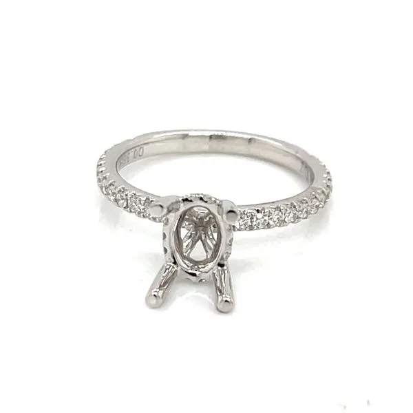 Hidden Halo Oval Semi-mount-18kw Image 2 Bryan Jewelry Prattville, AL