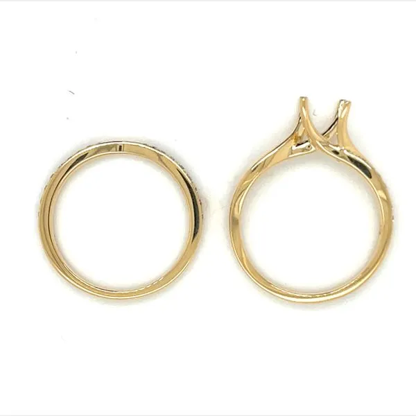 Ladies .0700 Ctw Diamond Semi-mount / 18 Kt Y Image 3 Bryan Jewelry Prattville, AL