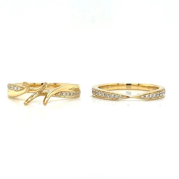 Ladies .0700 Ctw Diamond Semi-mount / 18 Kt Y Image 4 Bryan Jewelry Prattville, AL