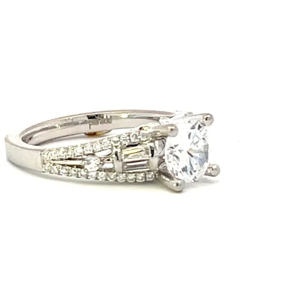 Semi-mount for 6-6.5mm round in 18kw Image 3 Bryan Jewelry Prattville, AL