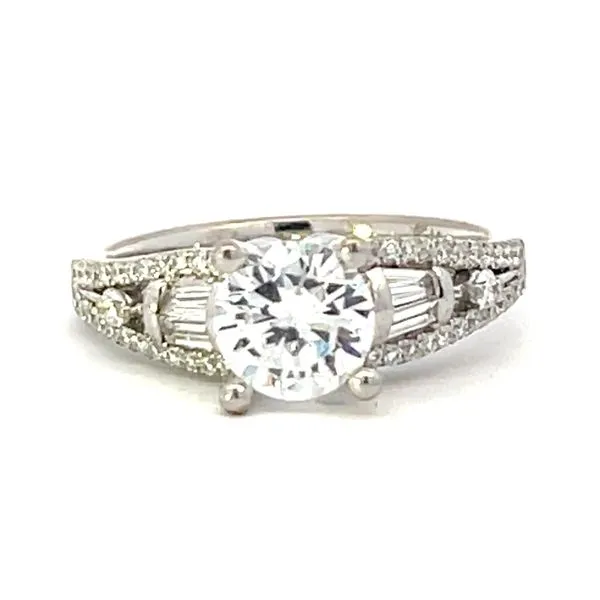 Semi-mount for 6-6.5mm round in 18kw Image 4 Bryan Jewelry Prattville, AL