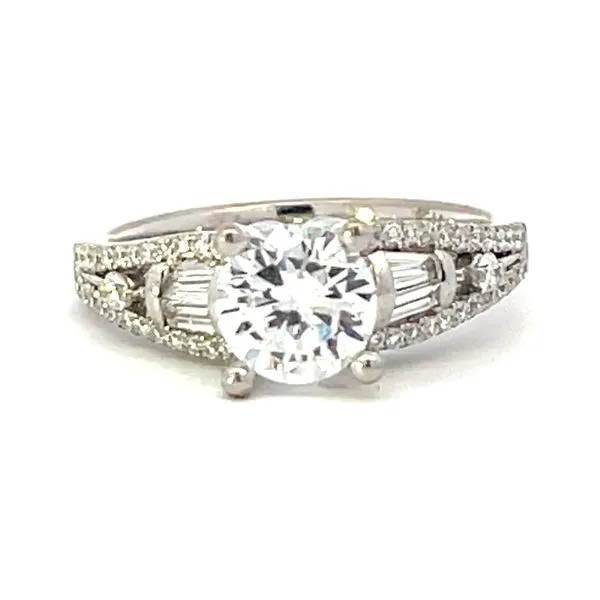 Semi-mount for 6-6.5mm round in 18kw Bryan Jewelry Prattville, AL
