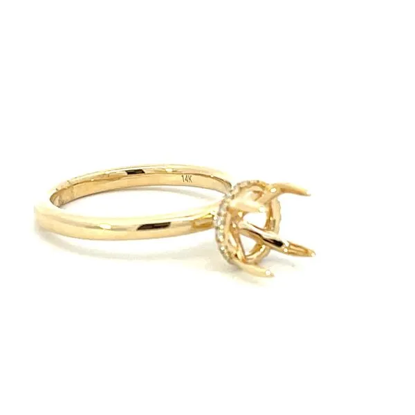 Hidden Halo semi-mount in 14k yellow gold Image 5 Bryan Jewelry Prattville, AL
