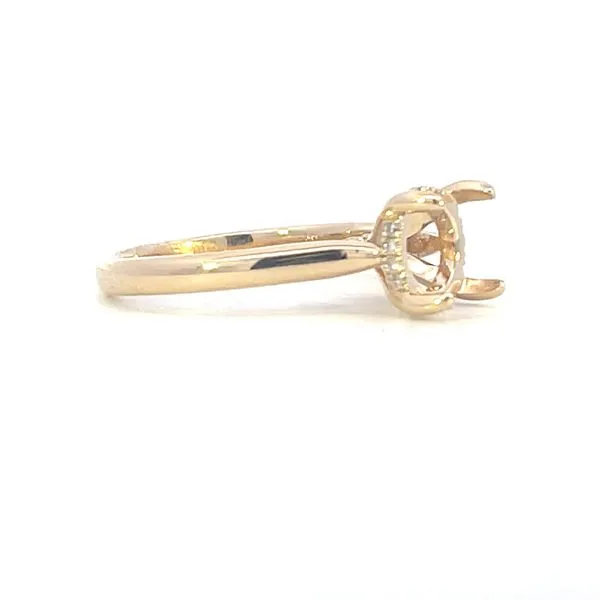 Hidden Halo Semi-mount  for 8.1mm center in 14kw Bryan Jewelry Prattville, AL