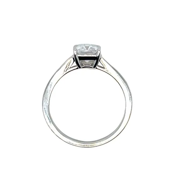 Semi-mount for 8x6mm emerald cut-CZ center in 14kw Image 5 Bryan Jewelry Prattville, AL