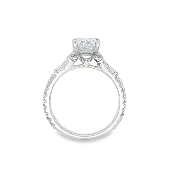 Semi-mt cz center 9x7 - .83ctw -14kw Image 2 Bryan Jewelry Prattville, AL