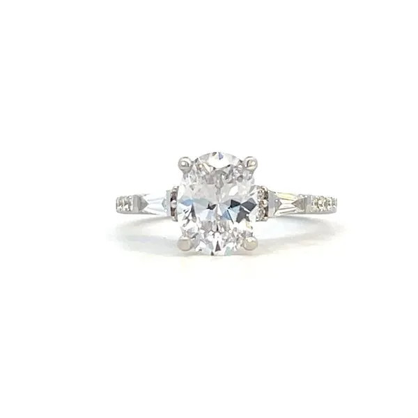 Semi-mt cz center 9x7 - .83ctw -14kw Image 3 Bryan Jewelry Prattville, AL