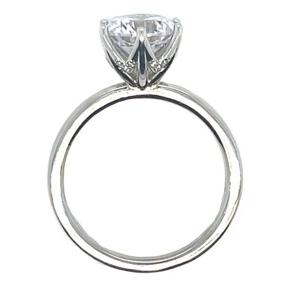 SEMI-MOUNT 18RD=.03CTW TAKES 8-8.5MM ROUND SHOWN WITH CZ CENTER Image 4 Bryan Jewelry Prattville, AL
