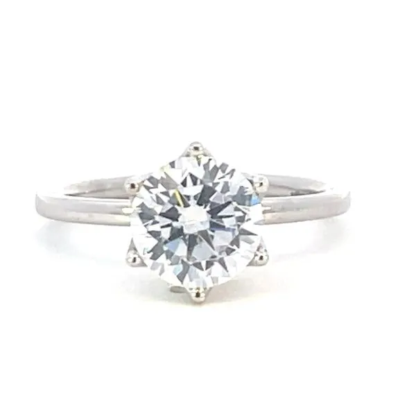 SEMI-MOUNT 18RD=.03CTW TAKES 8-8.5MM ROUND SHOWN WITH CZ CENTER Bryan Jewelry Prattville, AL