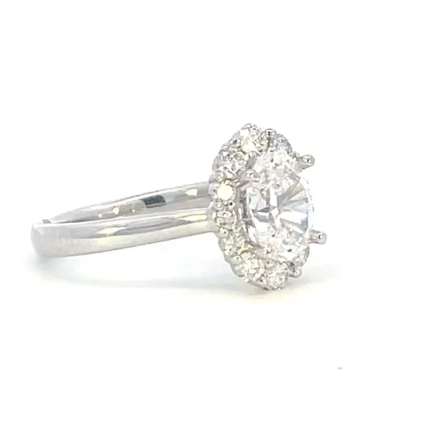 SEMI-MOUNT 18KW .48CTW FOR 8X6 OVAL HAS SEMI-SET CZ Image 2 Bryan Jewelry Prattville, AL
