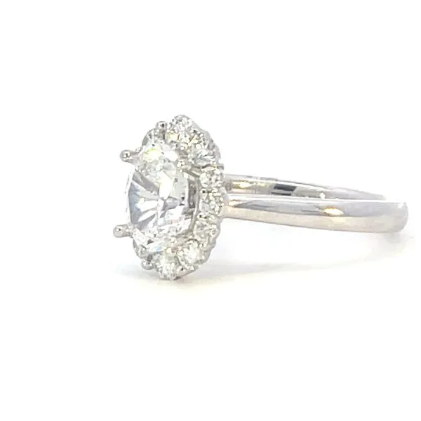 SEMI-MOUNT 18KW .48CTW FOR 8X6 OVAL HAS SEMI-SET CZ Image 3 Bryan Jewelry Prattville, AL