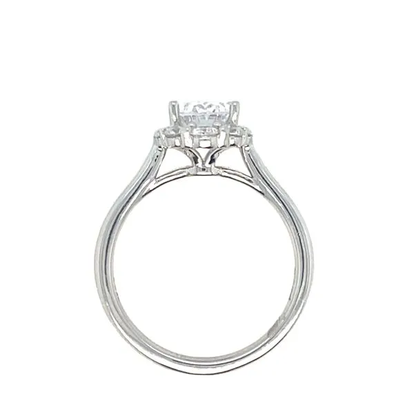 SEMI-MOUNT 18KW .48CTW FOR 8X6 OVAL HAS SEMI-SET CZ Image 4 Bryan Jewelry Prattville, AL