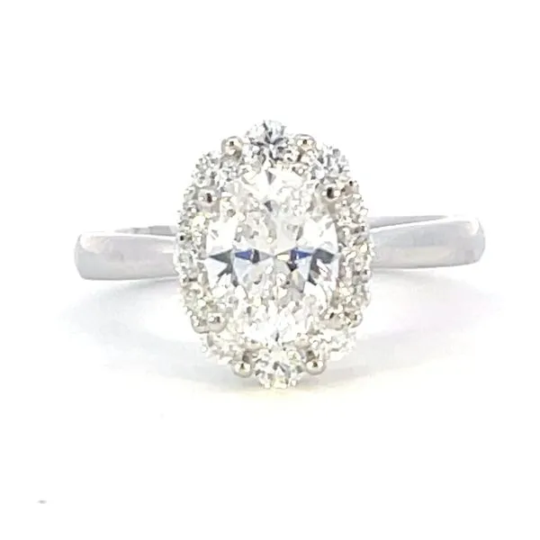 SEMI-MOUNT 18KW .48CTW FOR 8X6 OVAL HAS SEMI-SET CZ Bryan Jewelry Prattville, AL