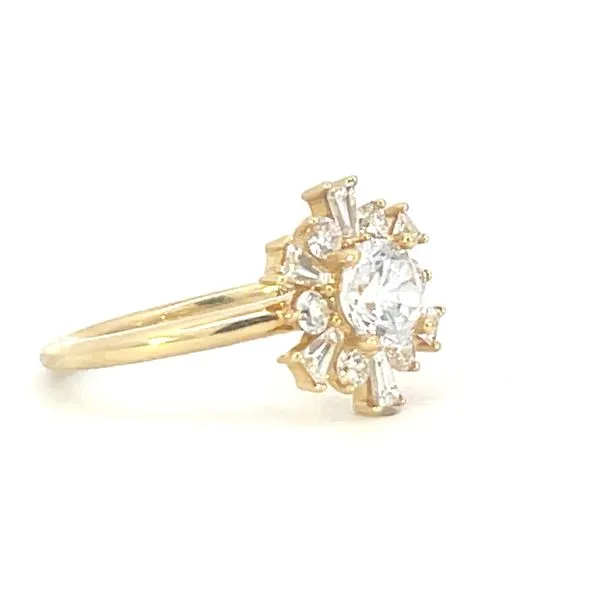 Semi-mount  .53ctw for 5.5-6mm round center currently set with a cz center Image 2 Bryan Jewelry Prattville, AL