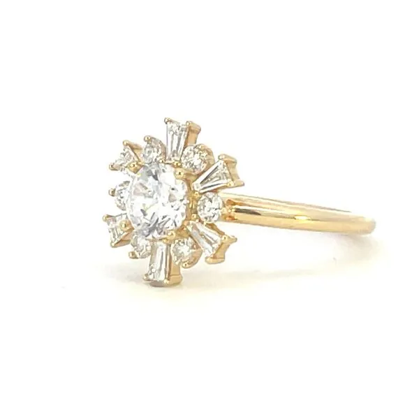 Semi-mount  .53ctw for 5.5-6mm round center currently set with a cz center Image 3 Bryan Jewelry Prattville, AL