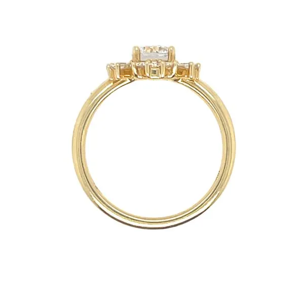 Semi-mount  .53ctw for 5.5-6mm round center currently set with a cz center Image 4 Bryan Jewelry Prattville, AL