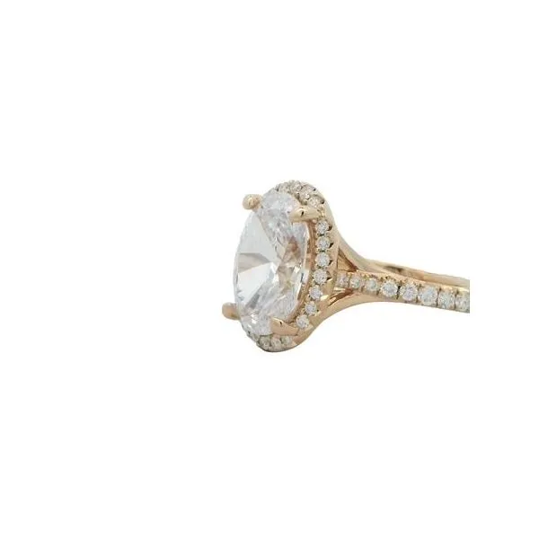 .43ctw Semi mount in 14ky for a 3ct oval diamond-14ky Image 3 Bryan Jewelry Prattville, AL