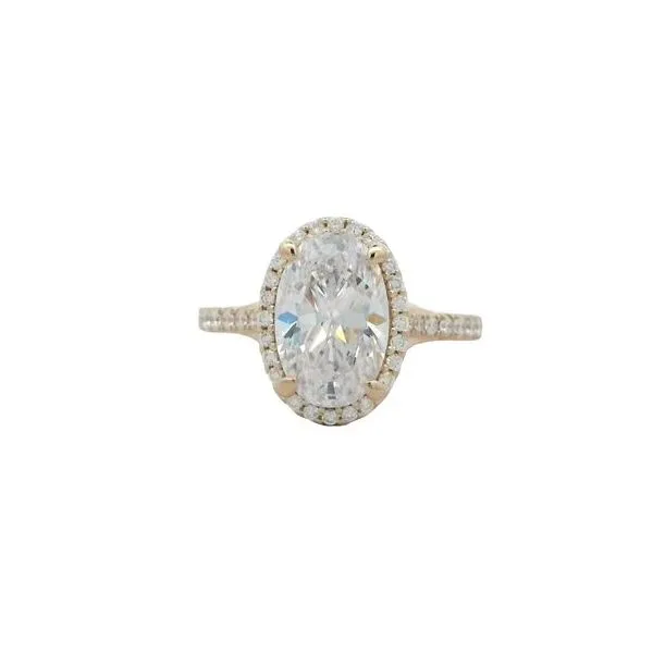 .43ctw Semi mount in 14ky for a 3ct oval diamond-14ky Bryan Jewelry Prattville, AL