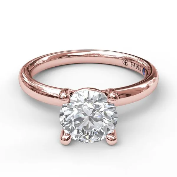 14k Rose gold semi mount for 1.5ct round center Image 2 Bryan Jewelry Prattville, AL