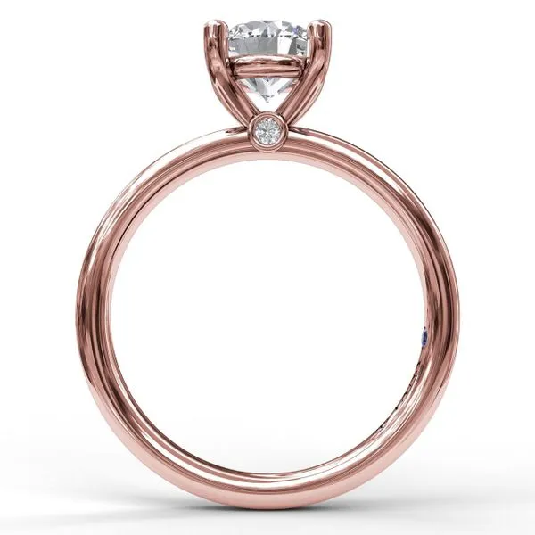 14k Rose gold semi mount for 1.5ct round center Image 3 Bryan Jewelry Prattville, AL