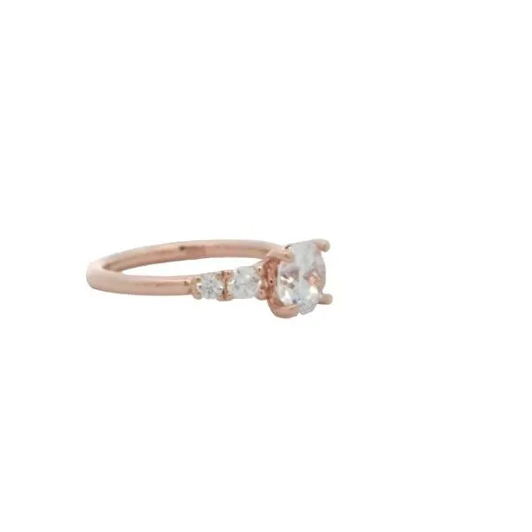 Semi mount in 14k rose gold with .36ct diamonds for 1 ct center stone Image 2 Bryan Jewelry Prattville, AL
