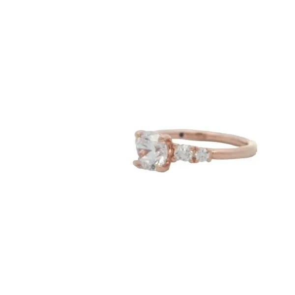 Semi mount in 14k rose gold with .36ct diamonds for 1 ct center stone Image 3 Bryan Jewelry Prattville, AL