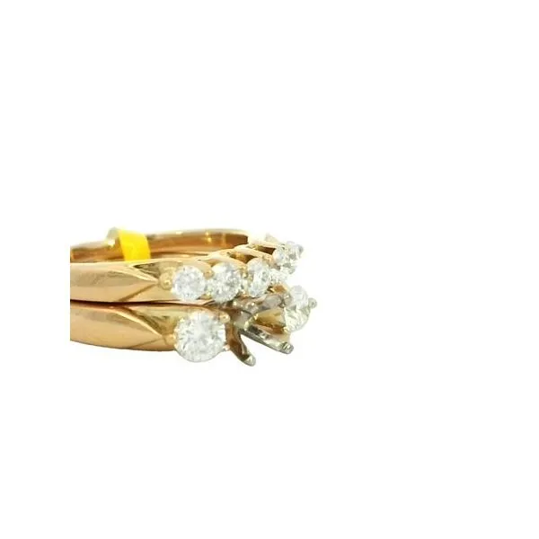 18k Yellow Gold Wedding Set-semi-mount Image 3 Bryan Jewelry Prattville, AL