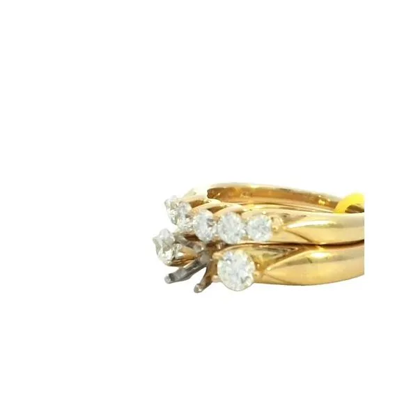 18k Yellow Gold Wedding Set-semi-mount Image 4 Bryan Jewelry Prattville, AL