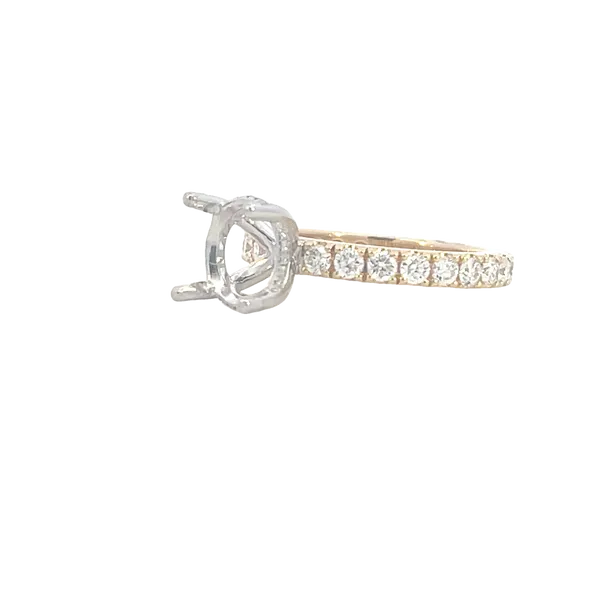 Semi-mount with diamond shank and hidden halo of diamonds-14ktt Image 5 Bryan Jewelry Prattville, AL