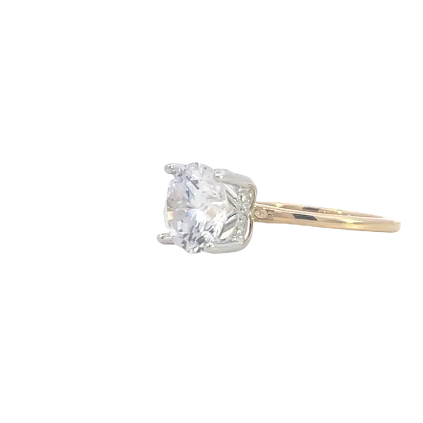 Solitaire semi-mount with hidden halo in galley-14ktt Image 2 Bryan Jewelry Prattville, AL