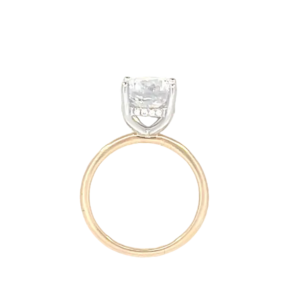 Solitaire semi-mount with hidden halo in galley-14ktt Image 5 Bryan Jewelry Prattville, AL