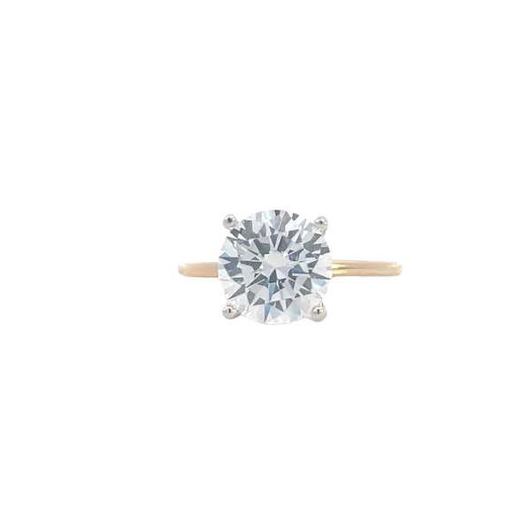 Solitaire semi-mount with hidden halo in galley-14ktt Bryan Jewelry Prattville, AL