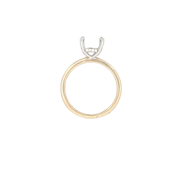 Semi-mount for Cushion Cut with hidden halo-14ktt Bryan Jewelry Prattville, AL