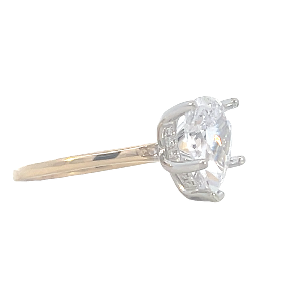 Solitaire style semi-mount for pear shape with .06ctw hidden halo-14ktt Image 3 Bryan Jewelry Prattville, AL