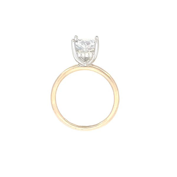 Solitaire style semi-mount for pear shape with .06ctw hidden halo-14ktt Image 4 Bryan Jewelry Prattville, AL