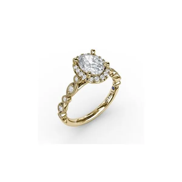 14ky semi-mount for Oval center Bryan Jewelry Prattville, AL