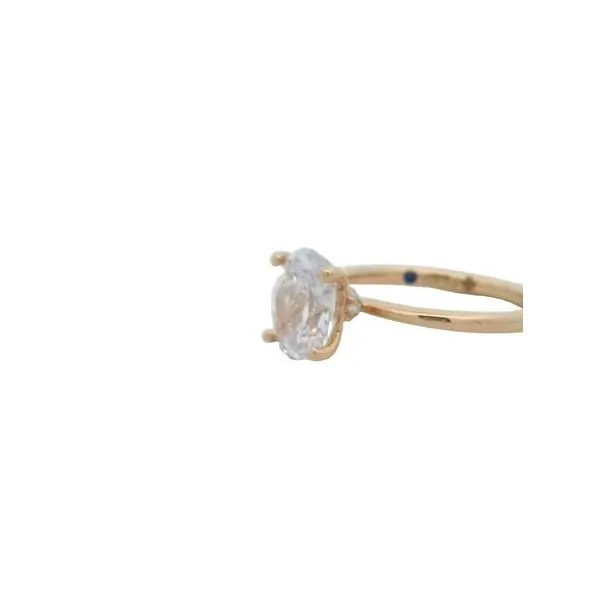 Semi mount with .06ctw diamonds in hidden halo in 14K yellow Image 3 Bryan Jewelry Prattville, AL