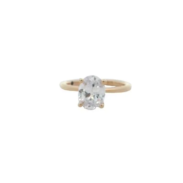Semi mount with .06ctw diamonds in hidden halo in 14K yellow Bryan Jewelry Prattville, AL