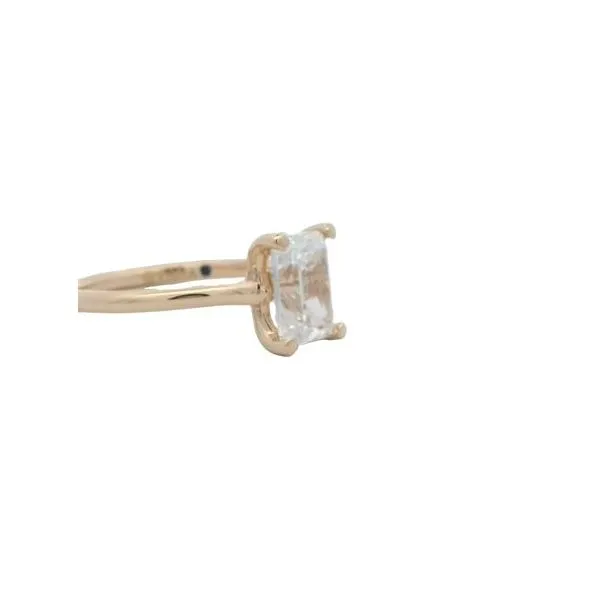 Semi mount in 14k yellow for a 2 ct center-Emerald or Radiant cut Image 2 Bryan Jewelry Prattville, AL