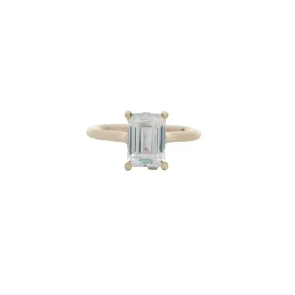 Semi mount in 14k yellow for a 2 ct center-Emerald or Radiant cut Bryan Jewelry Prattville, AL