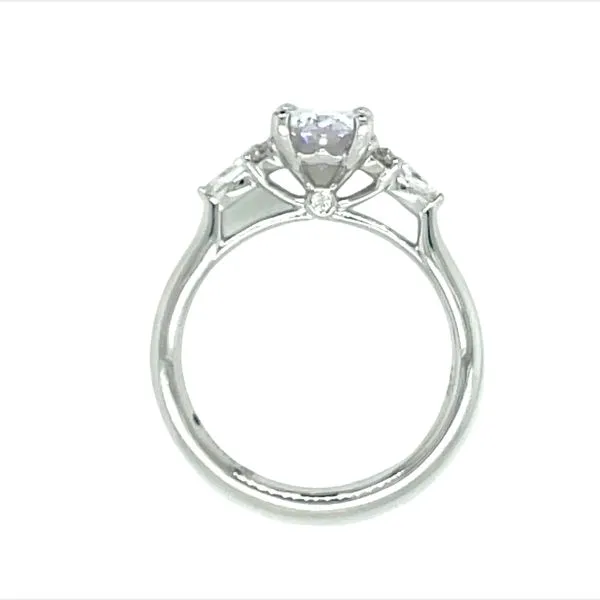 Ladies Diamond Semi-mount 14 Kt W CZ center for 1.5ct oval center Image 3 Bryan Jewelry Prattville, AL