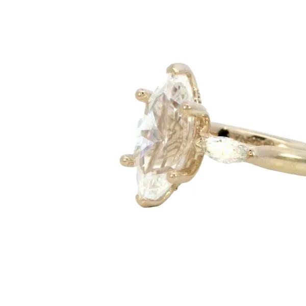 14ky .28ctw Diamond Semi mount for Marquise center Image 2 Bryan Jewelry Prattville, AL