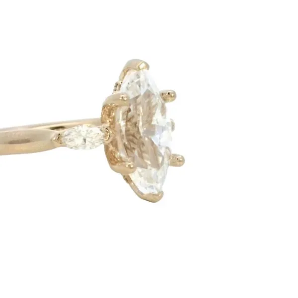 14ky .28ctw Diamond Semi mount for Marquise center Image 3 Bryan Jewelry Prattville, AL