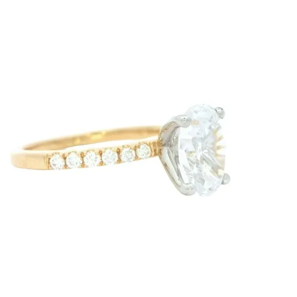 18ktt-Semi-mount for oval center (not included) Image 5 Bryan Jewelry Prattville, AL