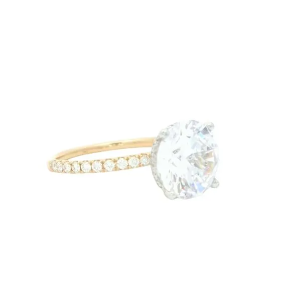 9mm Hidden Halo Round 14ktt semi-mount Image 3 Bryan Jewelry Prattville, AL