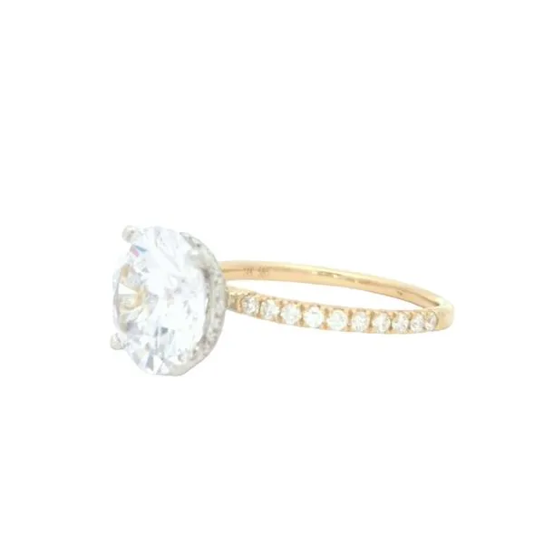 9mm Hidden Halo Round 14ktt semi-mount Image 4 Bryan Jewelry Prattville, AL