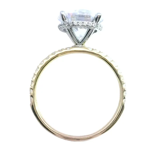 9mm Hidden Halo Round 14ktt semi-mount Image 5 Bryan Jewelry Prattville, AL