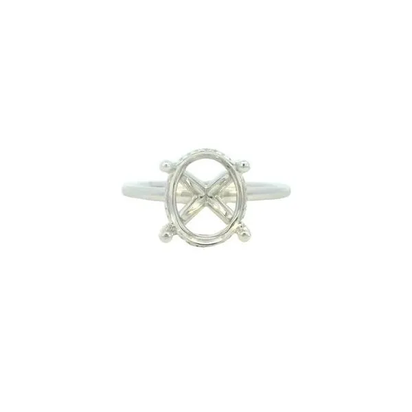 Hidden Halo Oval Semi-mount Image 2 Bryan Jewelry Prattville, AL